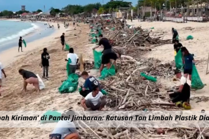 Fenomena ‘Sampah Kiriman’ di Pantai Jimbaran: Ratusan Ton Limbah Plastik Diangkut Alat Berat