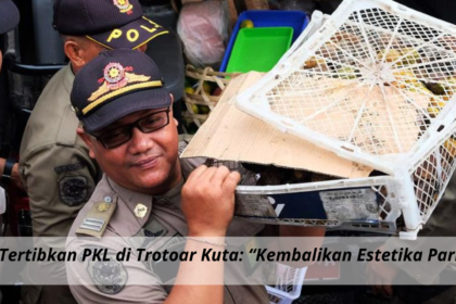 Satpol PP Bali Tertibkan PKL di Trotoar Kuta: “Kembalikan Estetika Pariwisata Dunia”