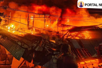 Kebakaran Hebat Kobaran Api Besar di Pasar Induk Keramat Jati