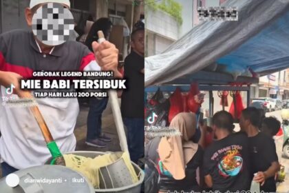 Warung Mie Babi di Bandung, Penjualnya Pakai Peci dan Hijab