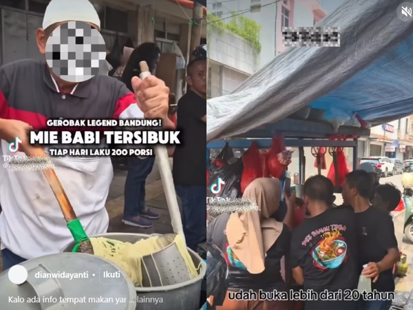 Warung Mie Babi di Bandung, Penjualnya Pakai Peci dan Hijab