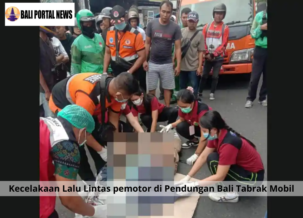 Kecelakaan Lalu Lintas pemotor di Pendungan Bali Tabrak Mobil