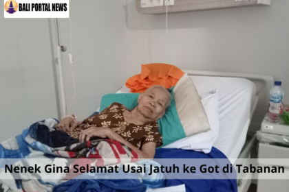 Nenek Gina Selamat Usai Jatuh ke Got di Tabanan