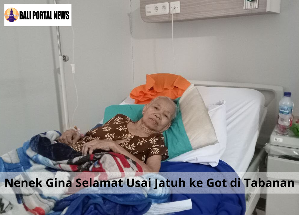 Nenek Gina Selamat Usai Jatuh ke Got di Tabanan