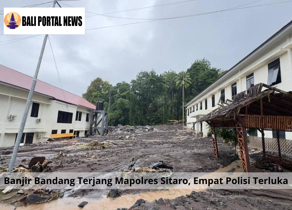 Banjir Bandang Terjang Mapolres Sitaro, Empat Polisi Terluka