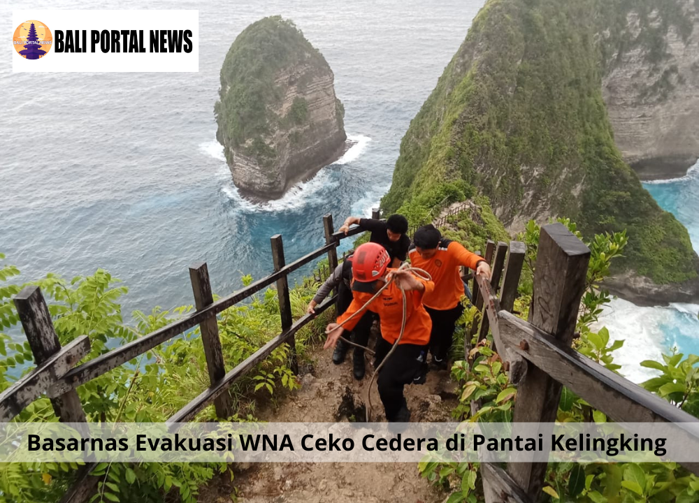 Basarnas Evakuasi WNA Ceko Cedera di Pantai Kelingking