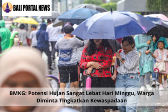 BMKG: Potensi Hujan Sangat Lebat Hari Minggu, Warga Diminta Tingkatkan Kewaspadaan