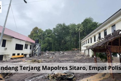 Banjir Bandang Terjang Mapolres Sitaro, Empat Polisi Terluka