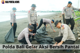 Polda Bali Gelar Aksi Bersih Pantai