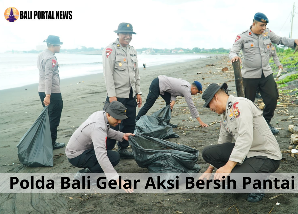 Polda Bali Gelar Aksi Bersih Pantai