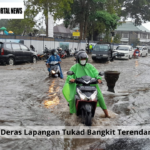 Hujan Deras Lapangan Tukad Bangkit Terendam Banjir