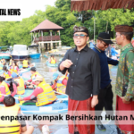 Pelajar Denpasar Kompak Bersihkan Hutan Mangrove