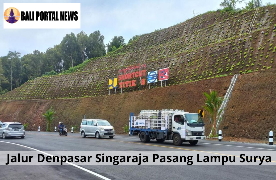 Jalur Denpasar Singaraja Pasang Lampu Surya