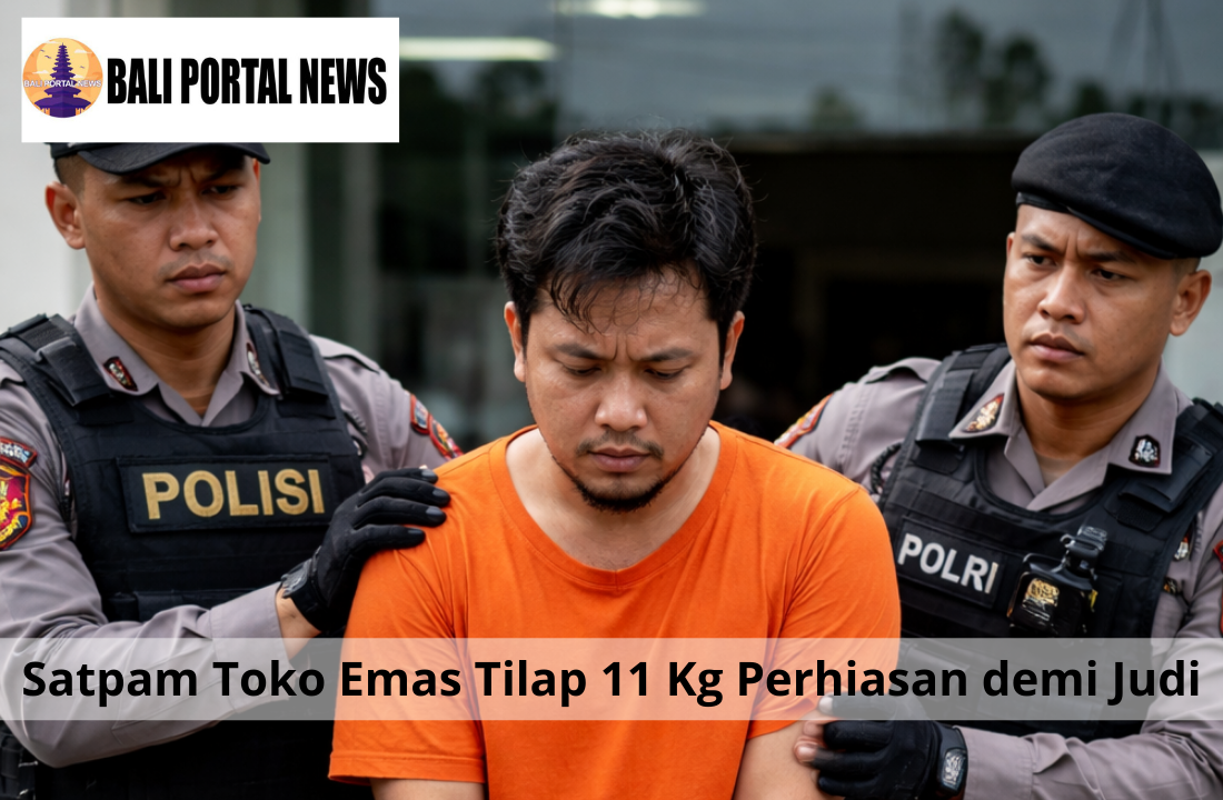 Satpam Toko Emas Tilap 11 Kg Perhiasan demi Judi
