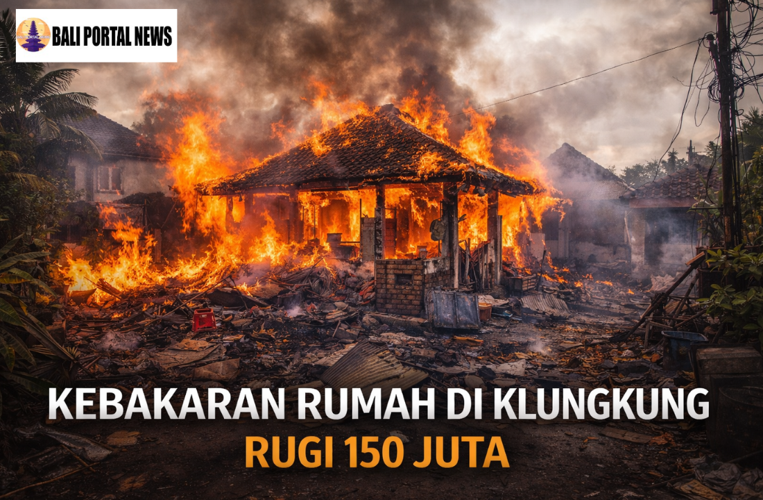 Kebakaran Rumah di Klungkung Rugi 150 Juta