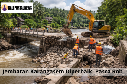 Jembatan Karangasem Diperbaiki Pasca Rob