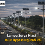 Lampu Surya Hiasi Jalur Bypass Ngurah Rai