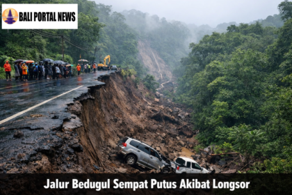 Jalur Bedugul Sempat Putus Akibat Longsor